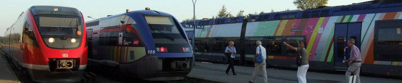 Deux trains en gare