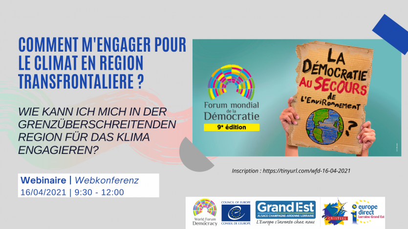 Webinaire : Comment m’engager pour le climat en région transfrontalière ?