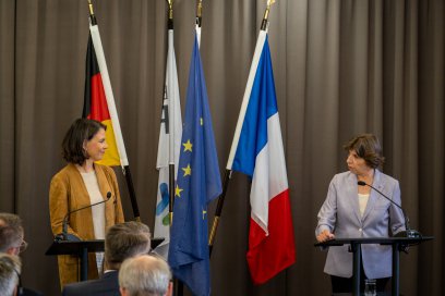 Gemeinsamer Besuch der Ministerinnen Baerbock und Colonna in Lauterbourg