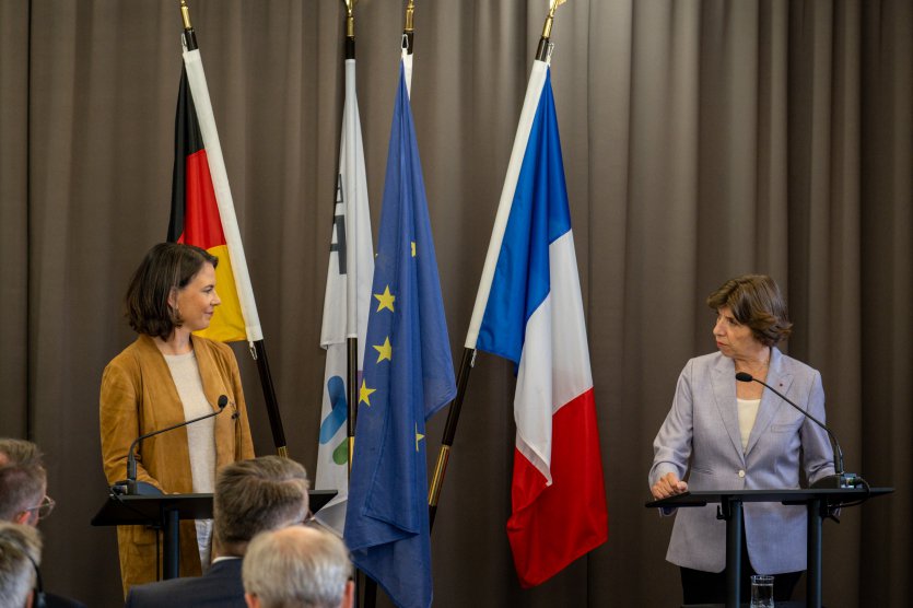 Visite des Ministres Colonna et Baerbock à Lauterbourg