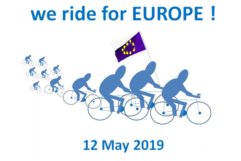 Grenzüberschreitendes "We ride for Europe"